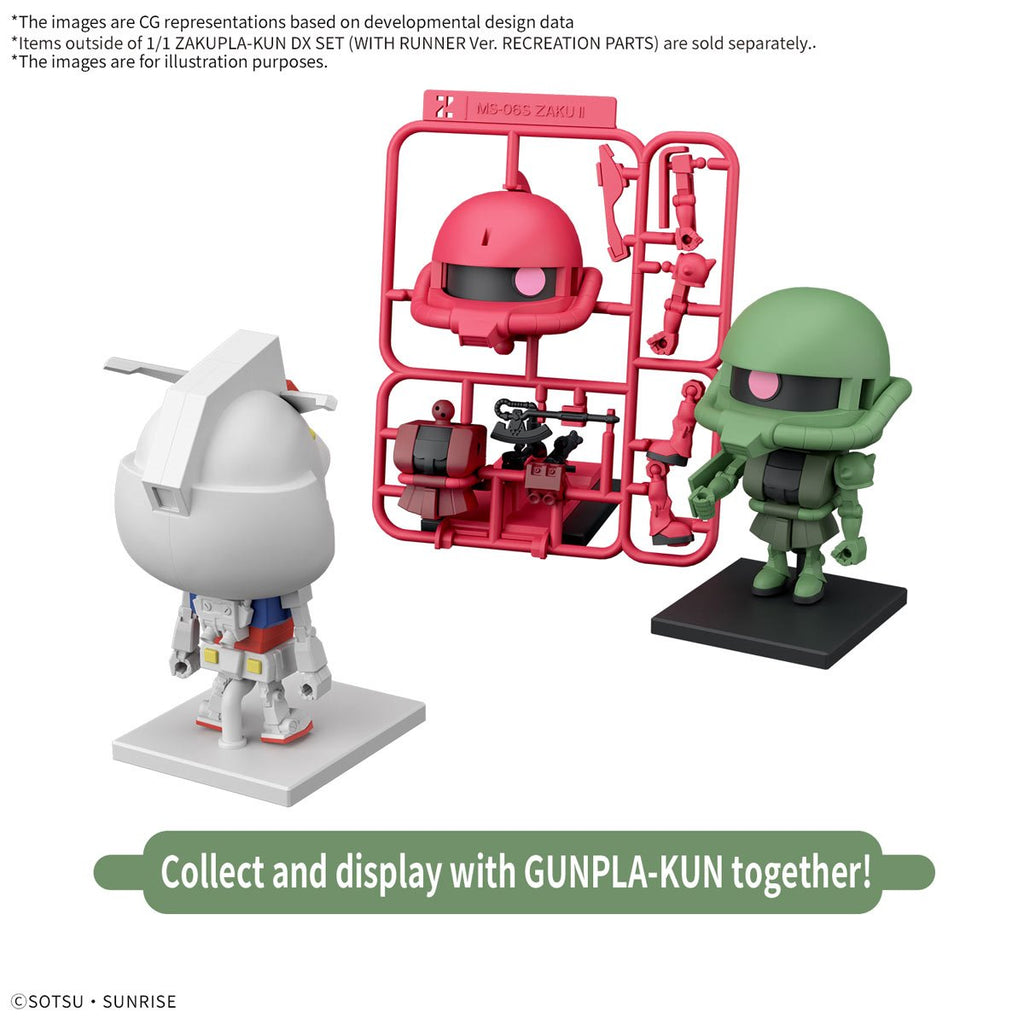 Mobile Suit Gundam Gundam Zakupla-kun DX Set with Runner Version Recreation Parts 1:1 Scale Model Kit