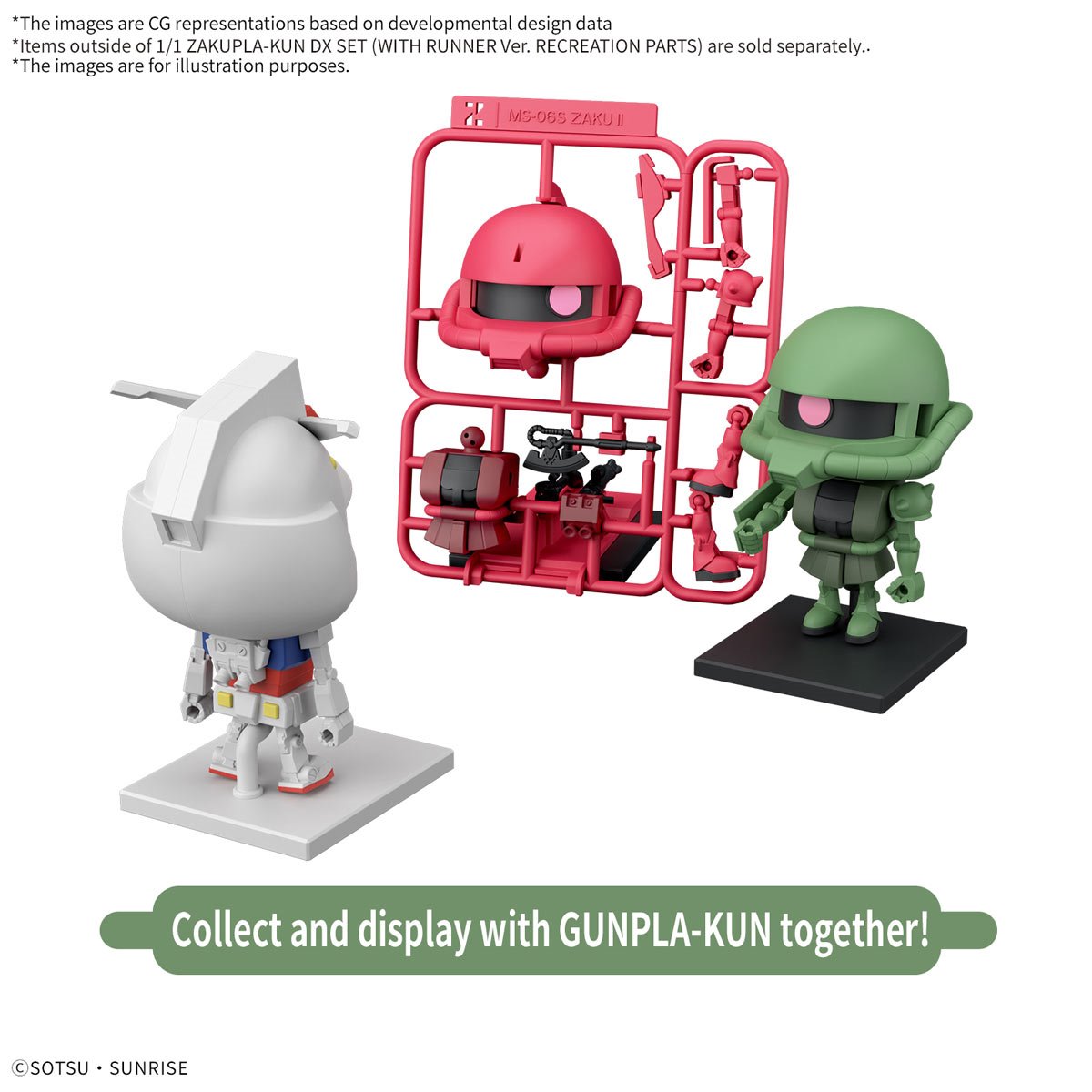 Mobile Suit Gundam Gundam Zakupla-kun DX Set with Runner Version Recreation Parts 1:1 Scale Model Kit