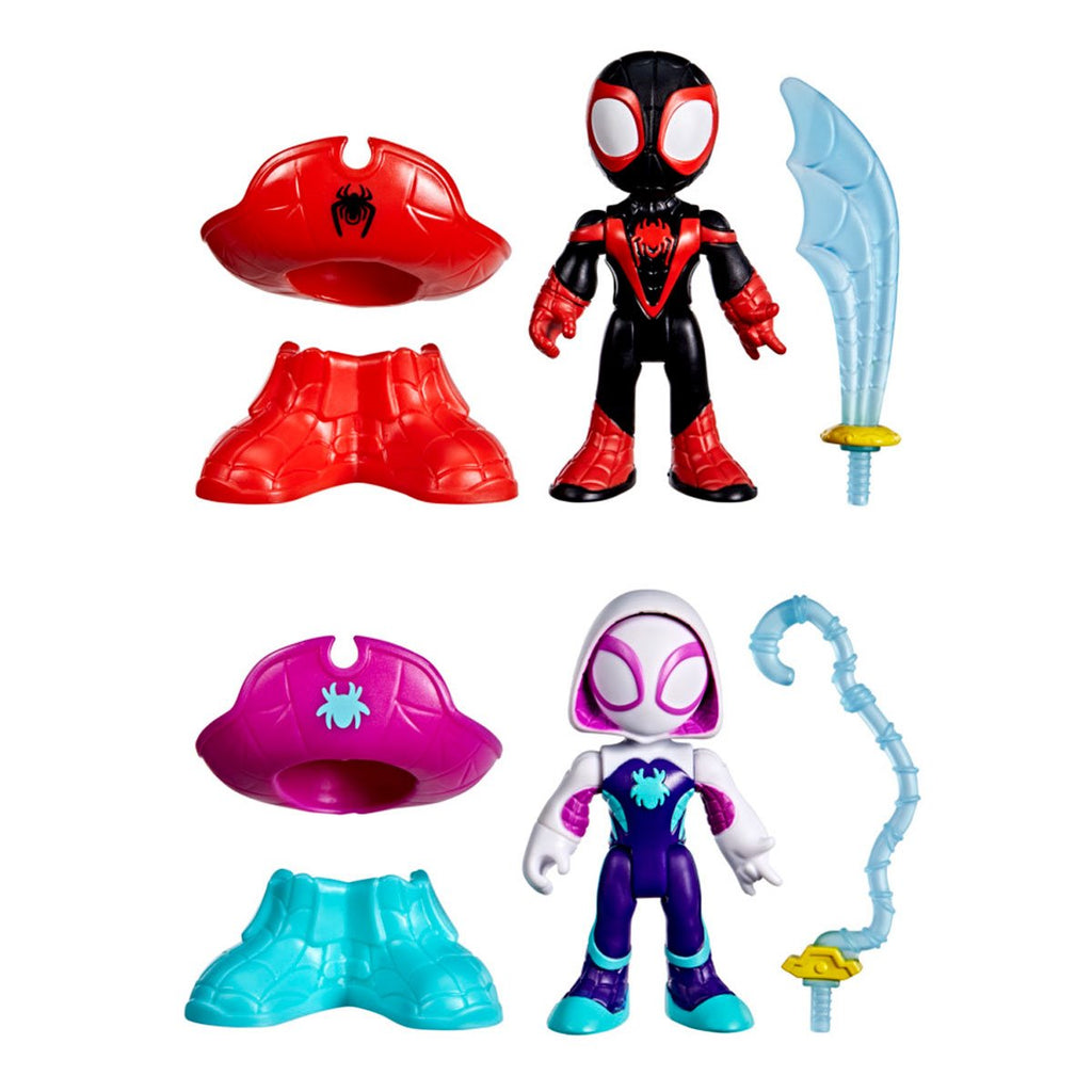 Spidey and his Amazing Friends Water-Webs Pirate Miles Spin Morales & Pirate Ghost-Spider Action Figures