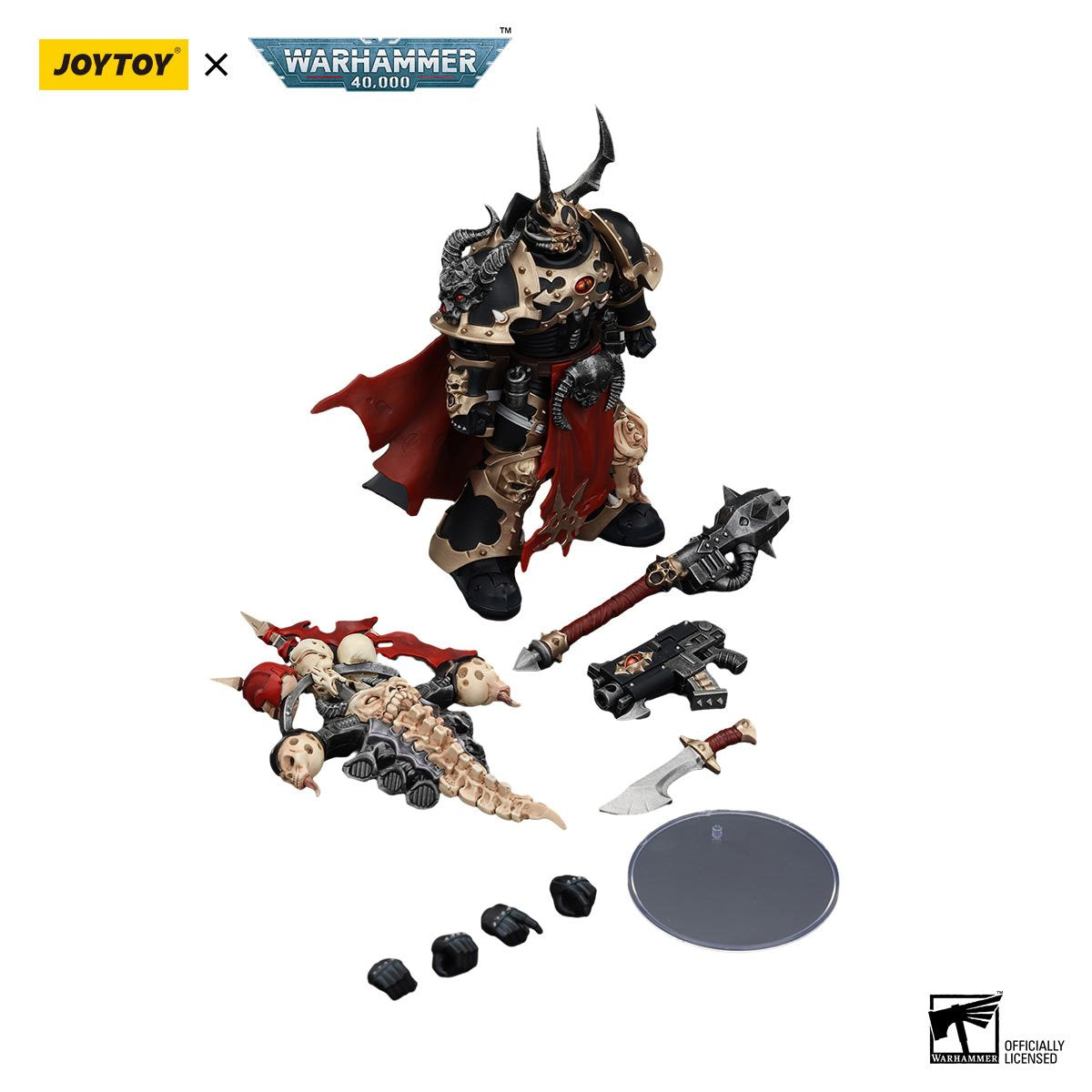 Joy Toy Warhammer 40,000 Chaos Space Marines Black Legion Chosen Champion Power Maul 1:18 Scale Action Figure