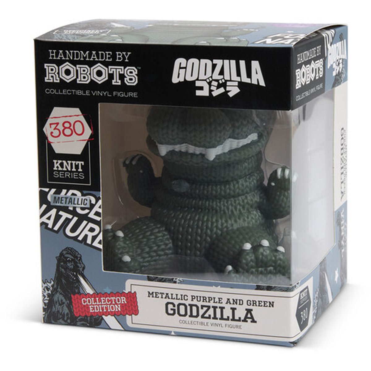 Godzilla #380 Metallic Purple and Green Handmade By Robots Vinyl Figure