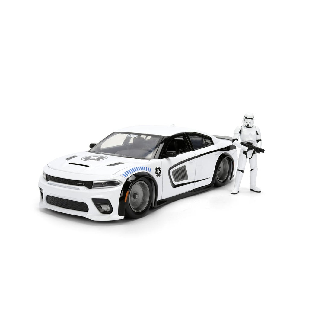 Hollywood Rides Star Wars 2021 Dodge Charger SRT Hellcat 1:24 Scale Die-Cast Metal Vehicle with Stormtrooper Figure