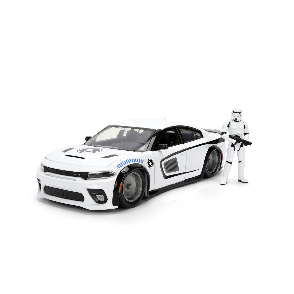 Hollywood Rides Star Wars 2021 Dodge Charger SRT Hellcat 1:24 Scale Die-Cast Metal Vehicle with Stormtrooper Figure