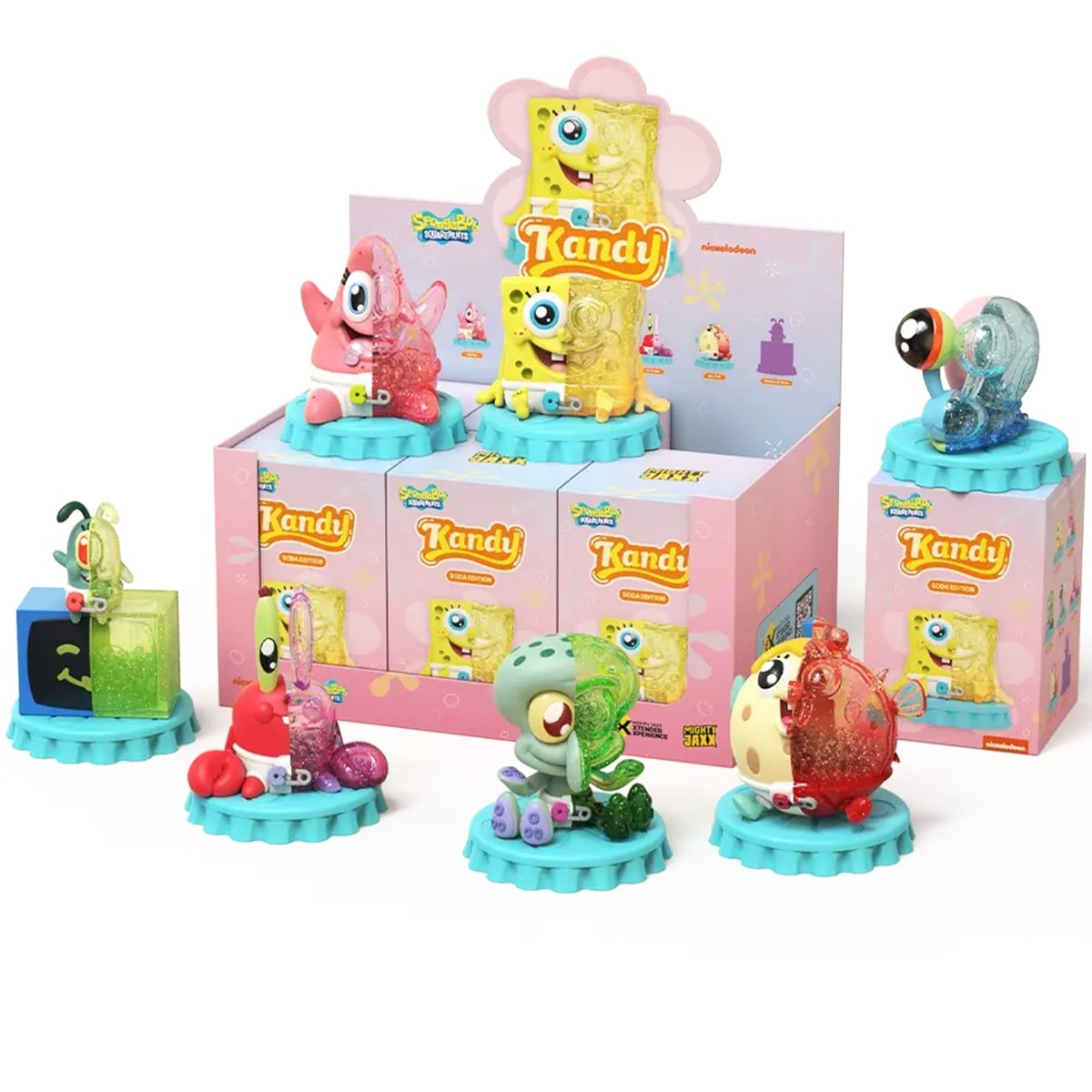Spongebob Squarepants x Kandy Soda Edition Mini-Figure Display Tray of 6