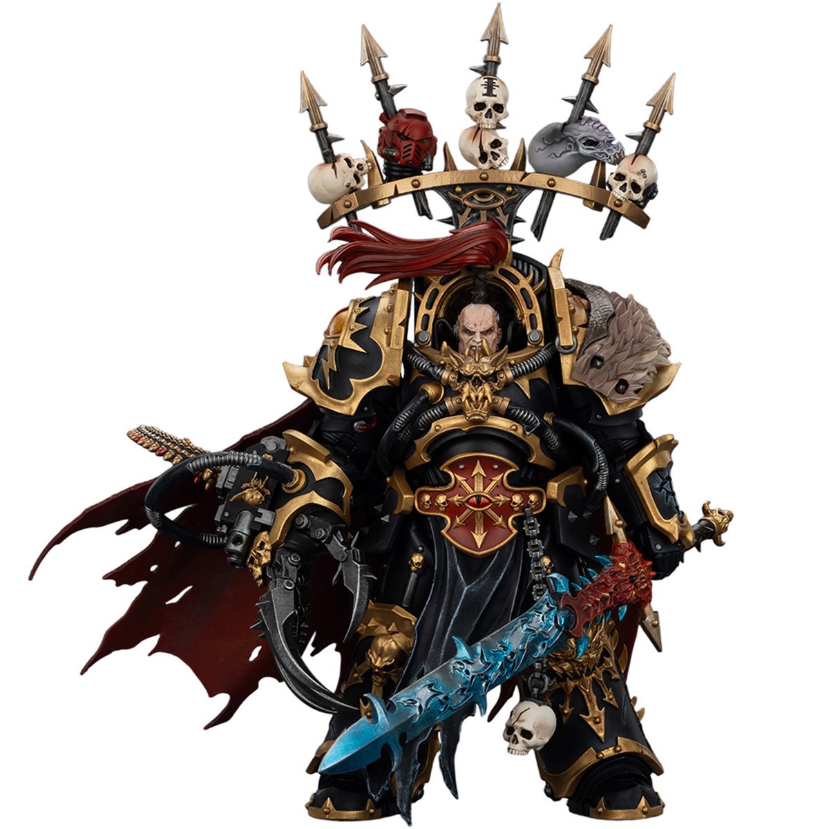 Joy Toy Warhammer 40,000 Black Legion Abaddon the Despoiler with Drach'nyen and Talon of Horus 1:18 Scale Action Figure