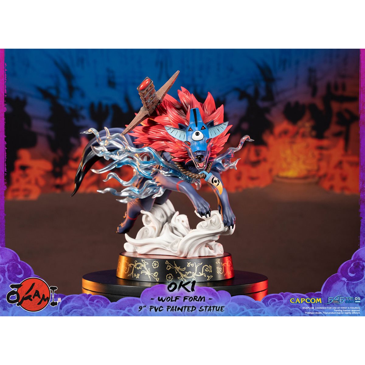 Okami Amaterasu Wolf Form Special Edition Painted Statue