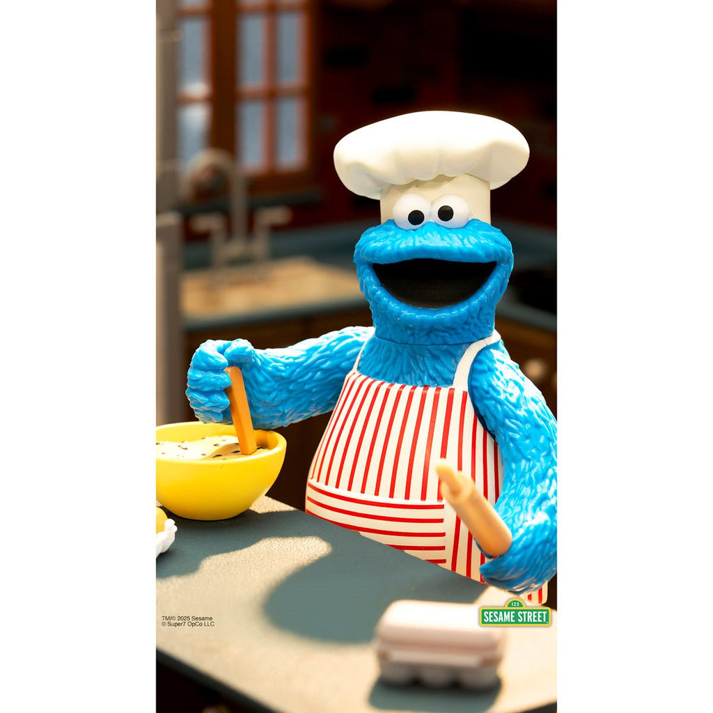 Sesame Street Chef Cookie Monster 3 3/4-Inch ReAction Figure