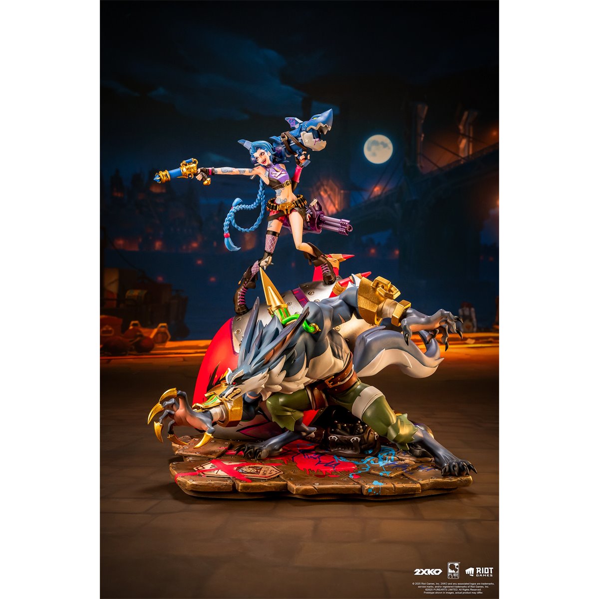 2XKO Jinx and Warwick 1:10 Scale Resin Statue