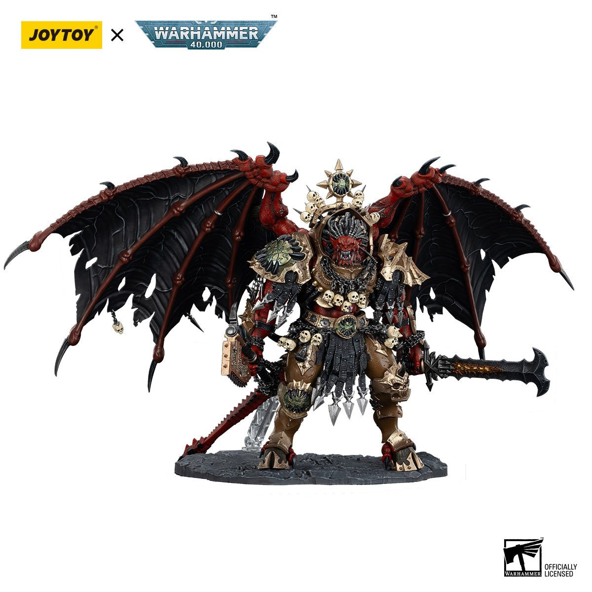 Joy Toy Warhammer 40,000 World Eaters Angron Daemon Primarch of Khorne 1:18 Scale Action Figure