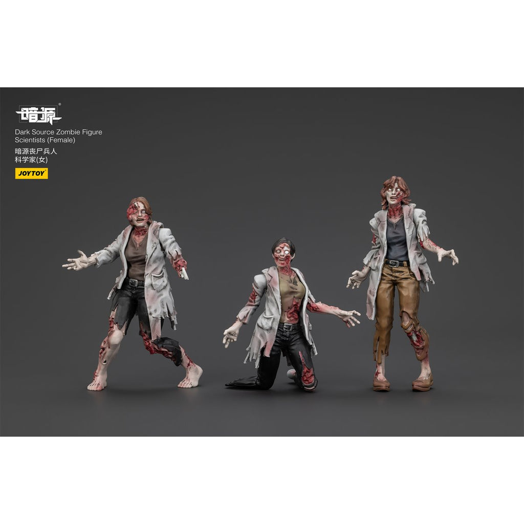 Joy Toy Dark Source Zombie Female Scientists 1:25 Scale Action Figure 3-Pack