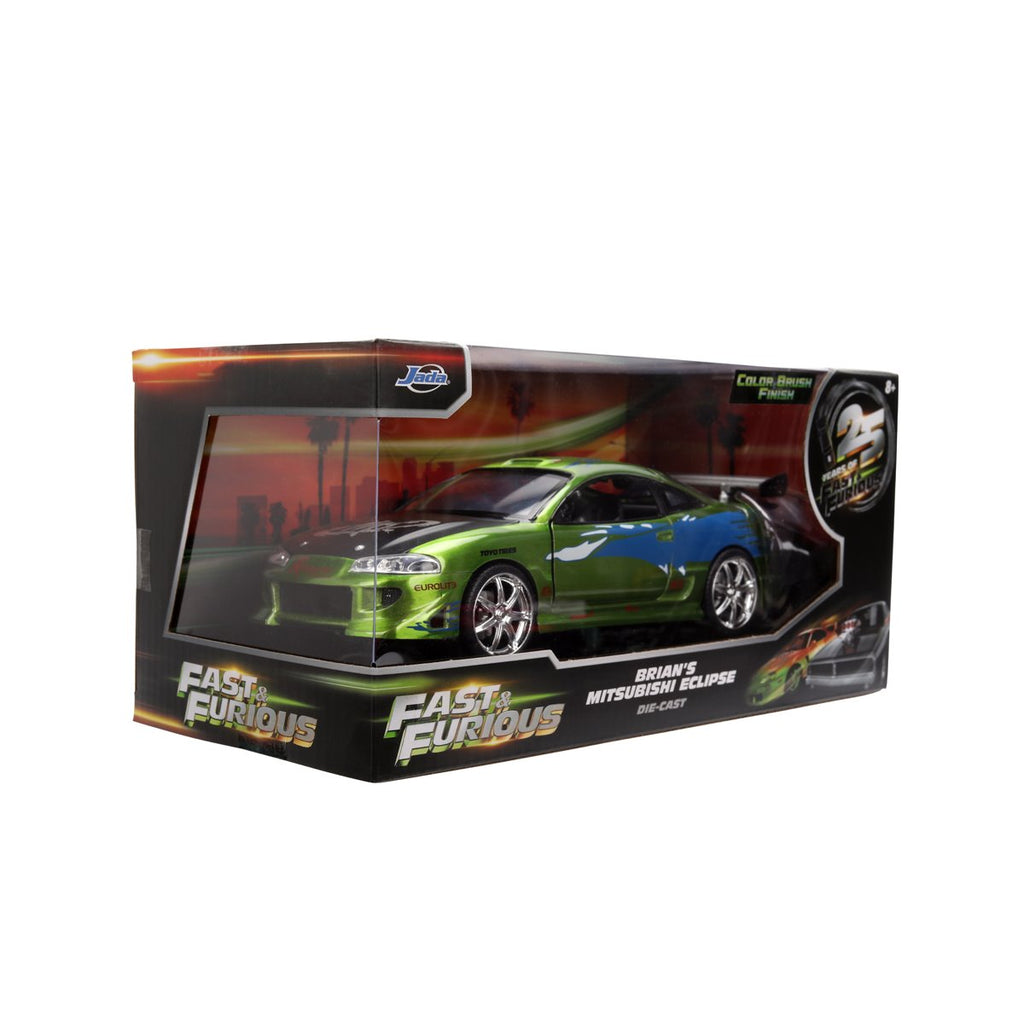 Fast and the Furious 25th Anniversary Brian's Mitsubishi Eclipse 1:24 Scale Die-Cast Metal Vehicle