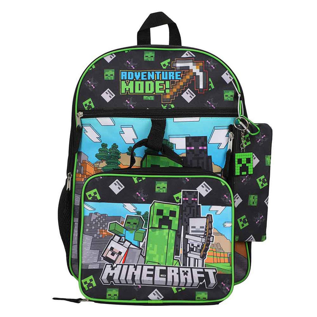 Minecraft Adventure Mode Youth Backpack 5-Piece Set