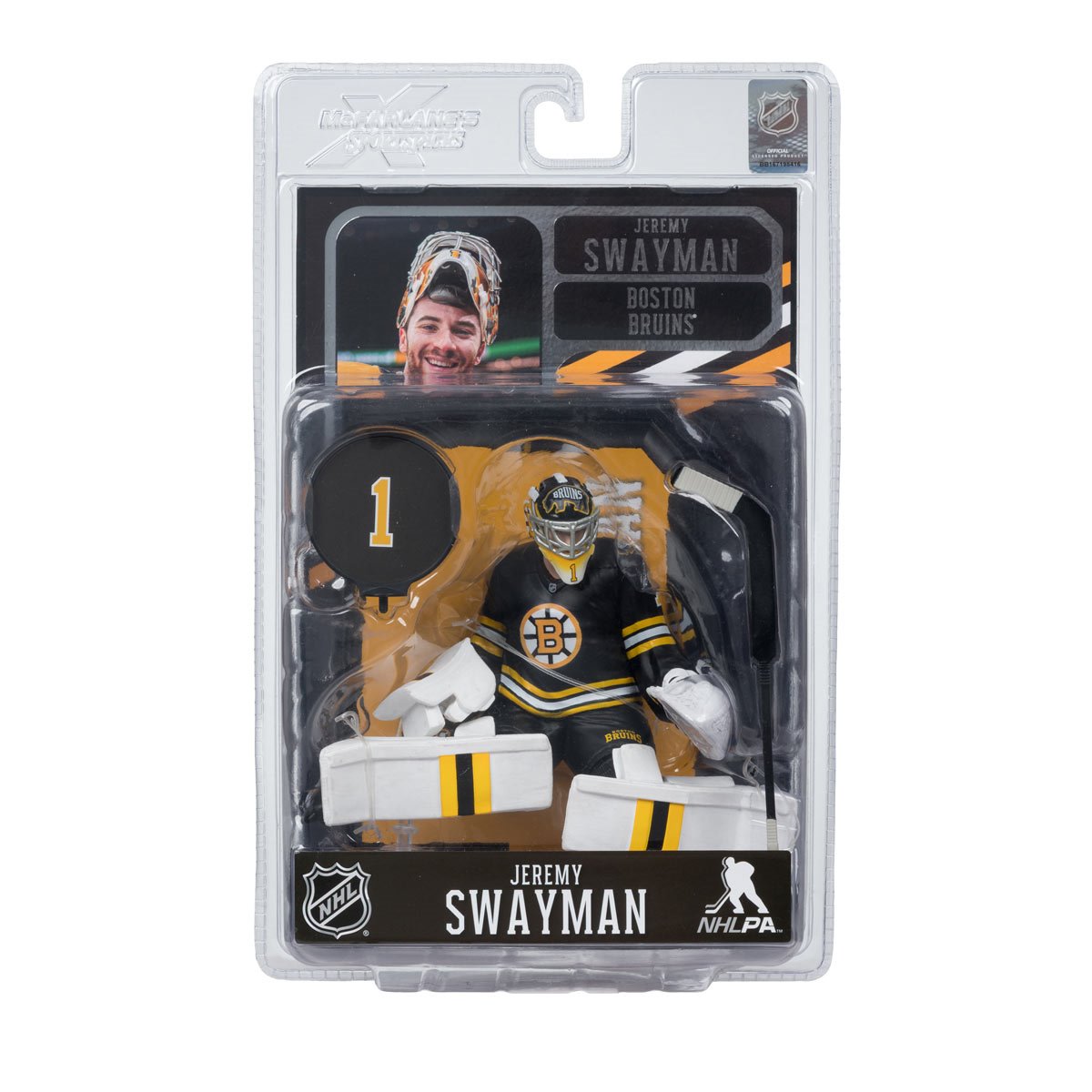 NHL SportsPicks Boston Bruins Jeremy Swayman 7-Inch Posed Figure