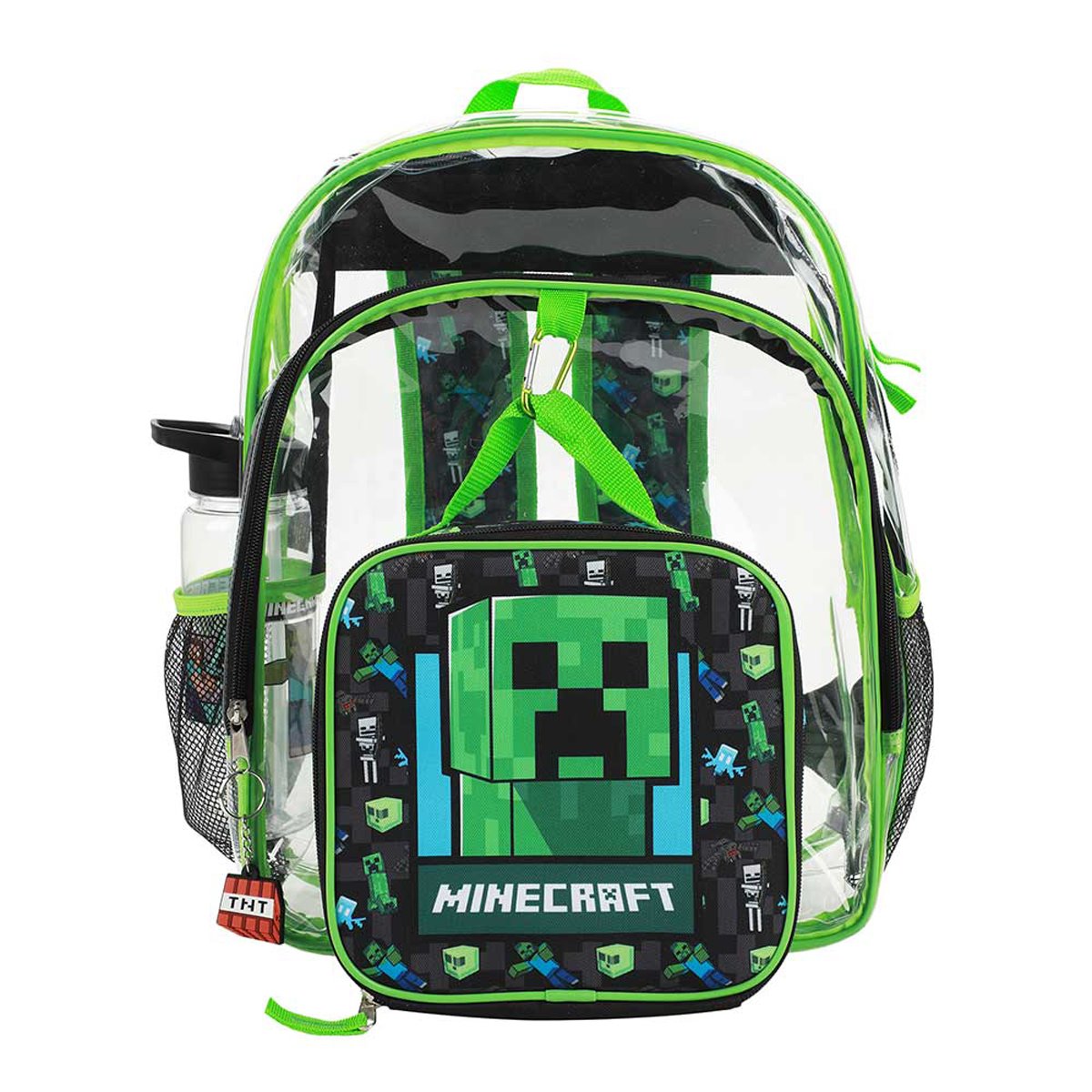 Minecraft Creeper Clear Youth Backpack 5-Piece Set