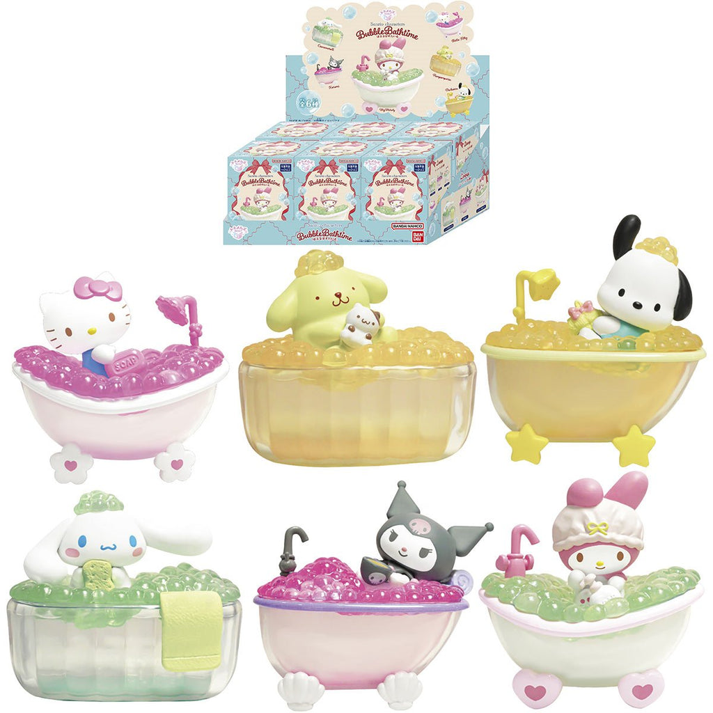 Sanrio Bubble Bath Time Tokimelz Box! Blind-Box Mini-Figure Case of 6