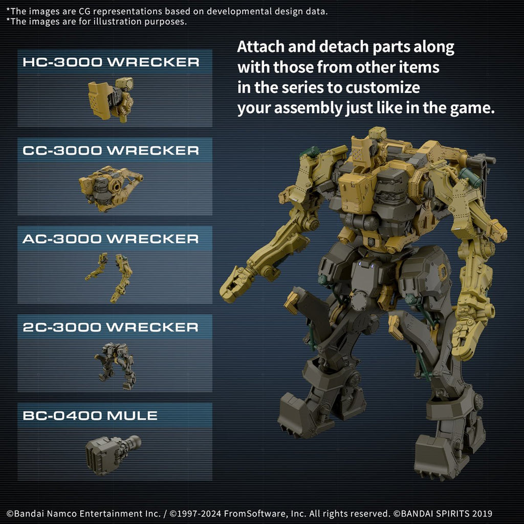 30 Minutes Missions Armored Core VI: Fires of Rubicon Rad CC-3000 Wrecker Milk Tooth Model Kit