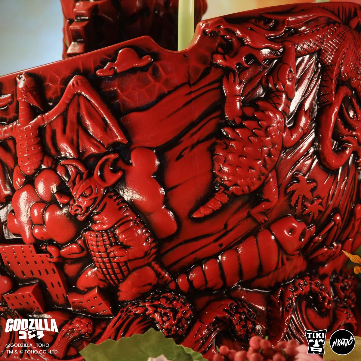 Destroy All Monsters Godzilla Fire Dragon Variant Limited Edition Tiki Scorpion Bowl