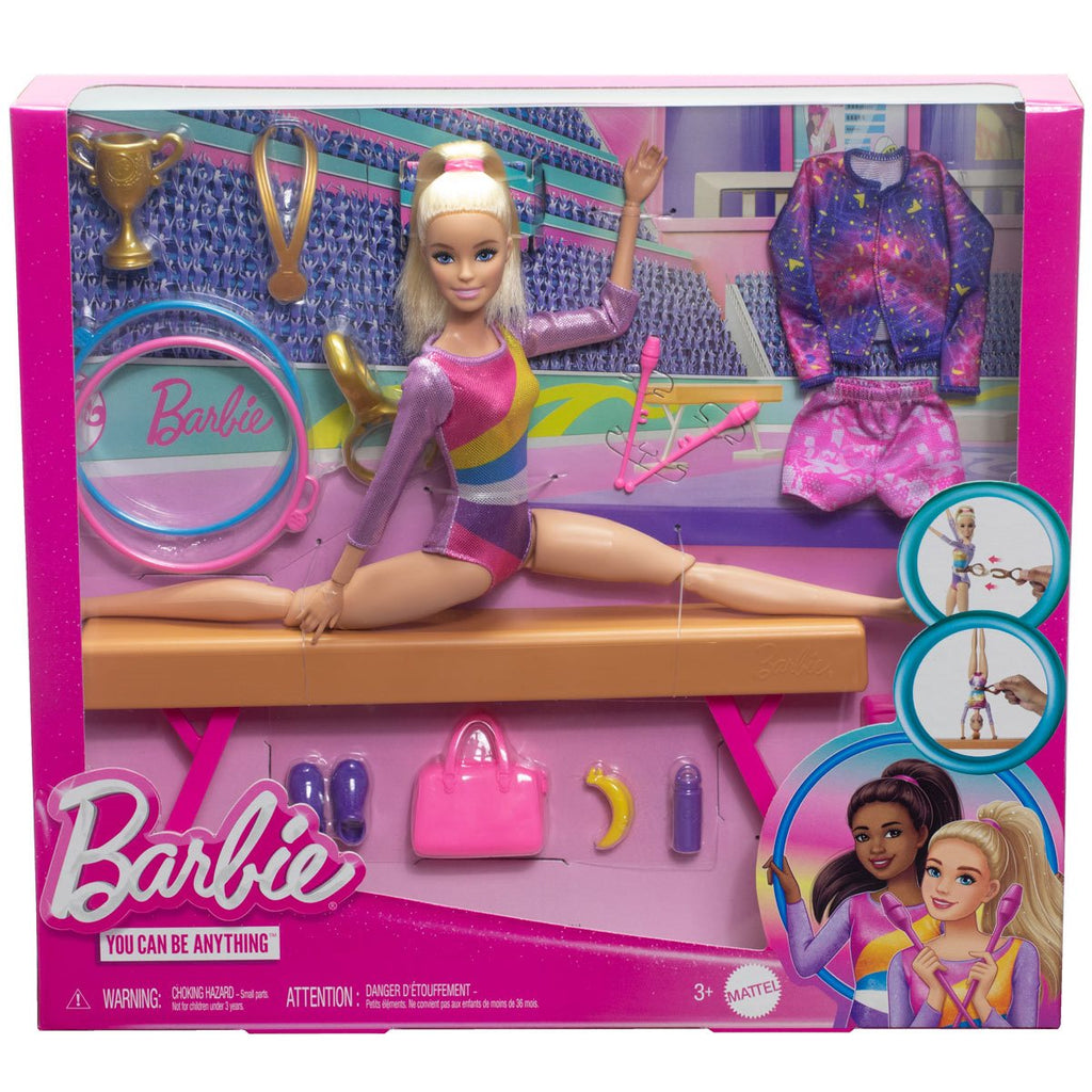 Barbie Gymnastics Playset and Doll with Blonde Hair