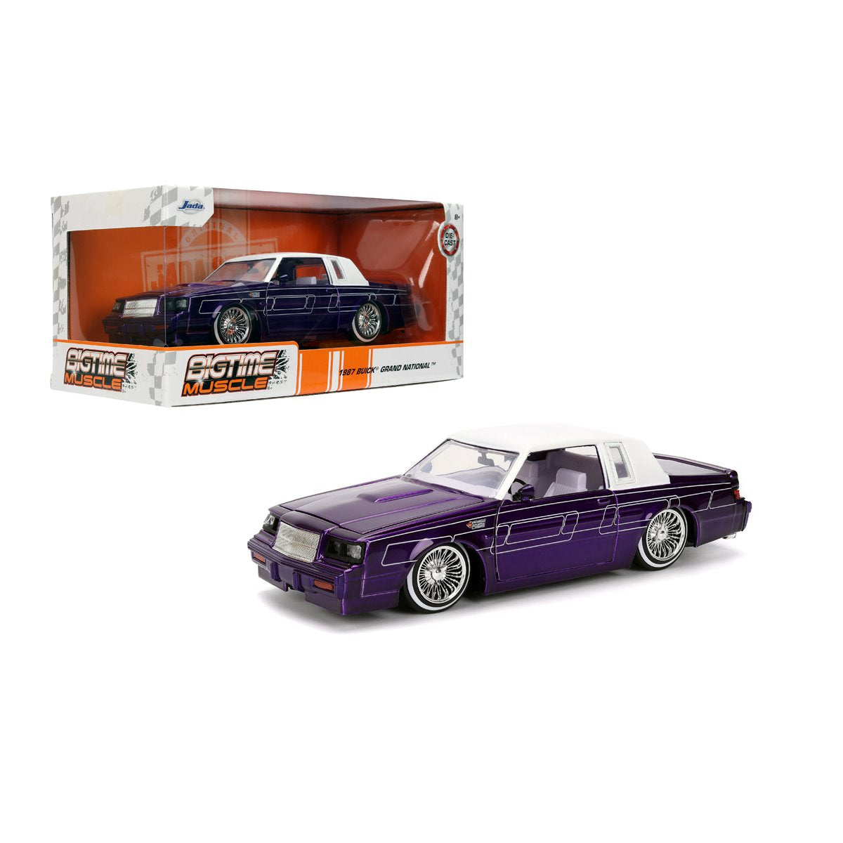 Bigtime Muscle 1987 Buick Grand National Candy Purple 1:24 Scale Die-Cast Metal Vehicle