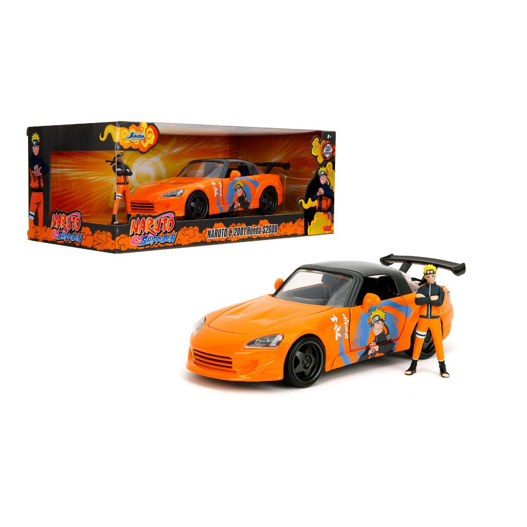 Naruto: Shippuden 2001 Honda S2000 1:24 Scale Die-Cast Metal Vehicle with Figure