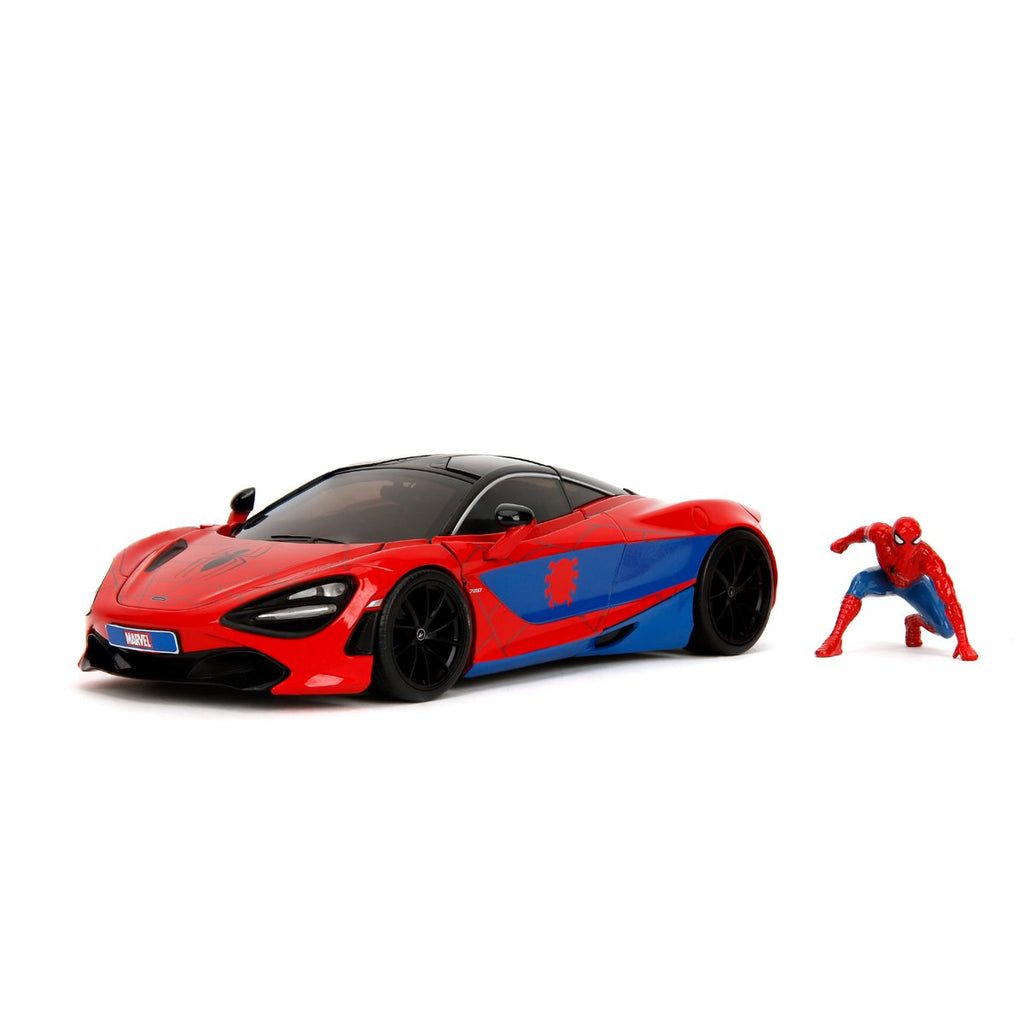 Hollywood Rides Marvel Spider-Man McLaren 720S 1:24 Scale Die-Cast Metal Vehicle with Spider-Man Figure