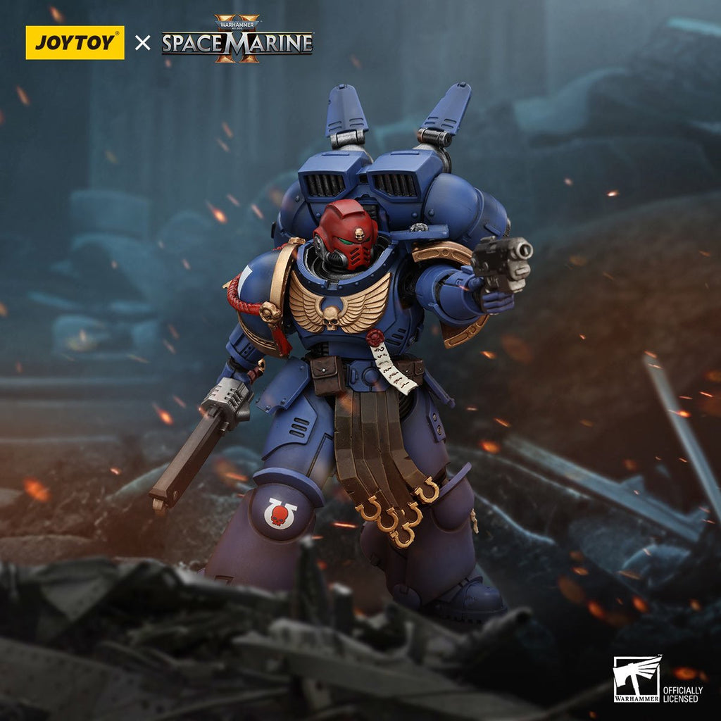 Joy Toy Warhammer 40,000: Space Marine 2 Ultramarines Sergeant Gadriel 1:18 Scale Action Figure