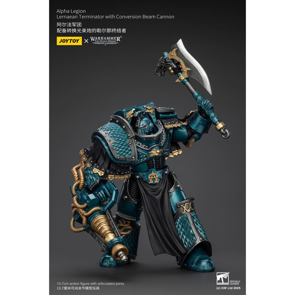 Joy Toy Warhammer The Horus Heresy Alpha Legion Lernaean Terminator with Conversion Beam Cannon 1:18 Scale Action Figure