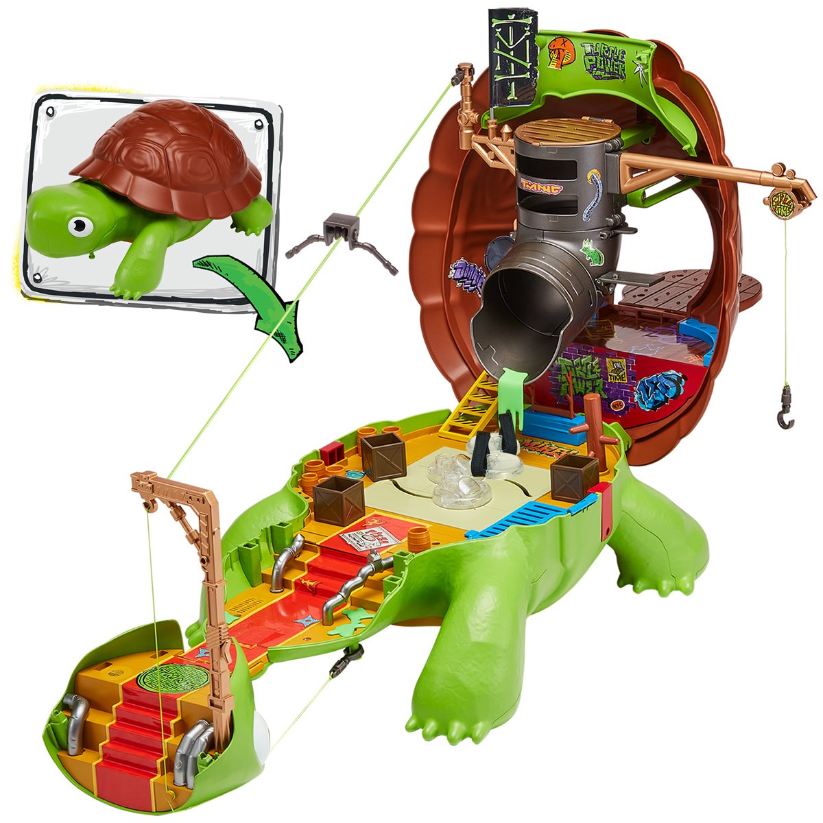 Tales of the Teenage Mutant Ninja Turtles Mutating Battle Arena Pet Turtle Playset