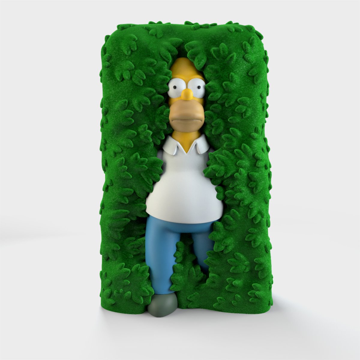 The Simpsons Homer in Hedge 36-Inch Flocked Art Giant