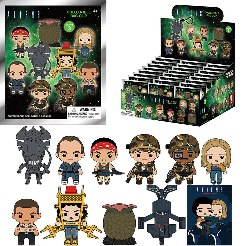 Aliens Series 3 3D Foam Bag Clip Random 6-Pack