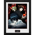 Death Note Light, L, and Misa Framed Art Print