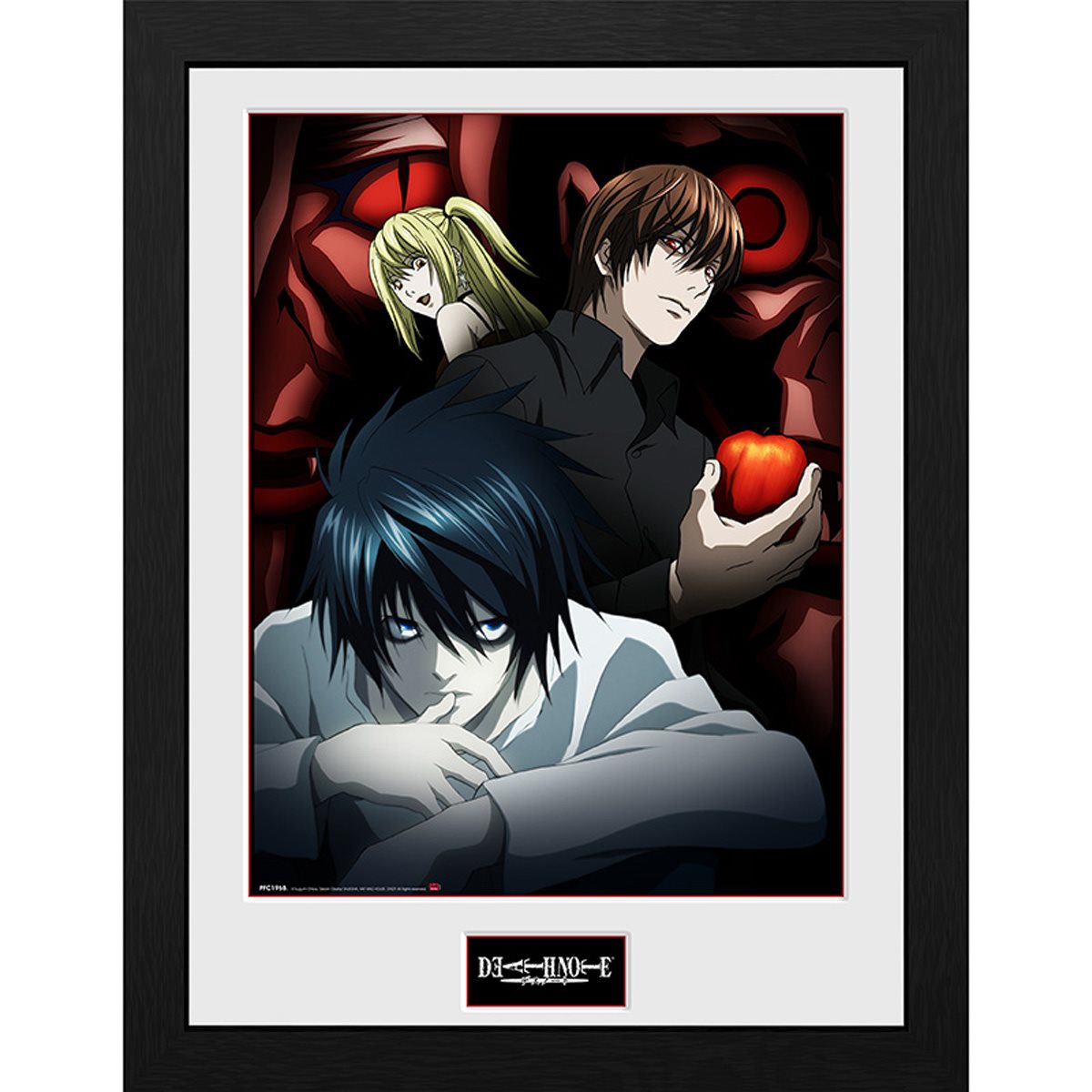 Death Note Light, L, and Misa Framed Art Print
