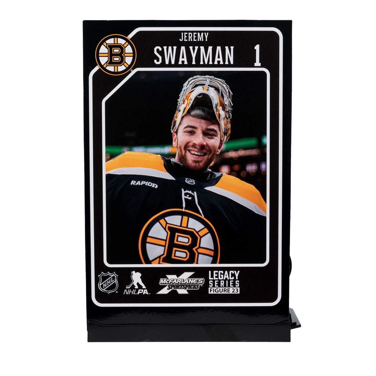 NHL SportsPicks Boston Bruins Jeremy Swayman 7-Inch Posed Figure
