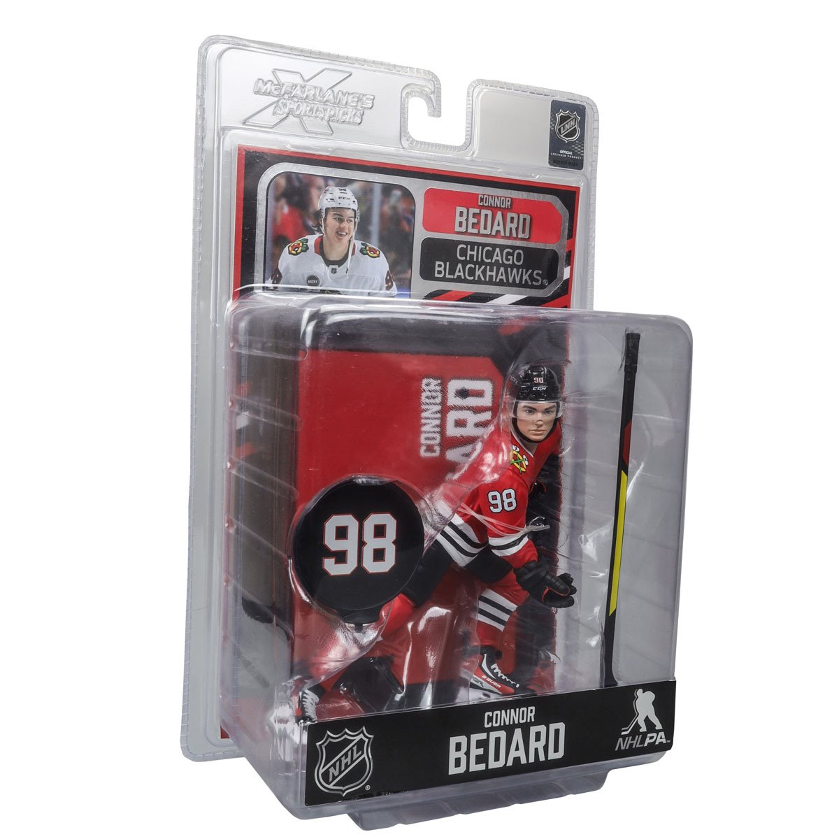 NHL SportsPicks Chicago Blackhawks Connor Bedard 2 7-Inch Scale Posed Figure Case of 6