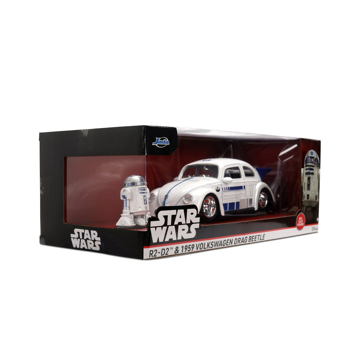 Hollywood Rides Star Wars 1959 Volkswagen Drag Beetle 1:24 Scale Die-Cast Metal Vehicle with R2-D2 Figure