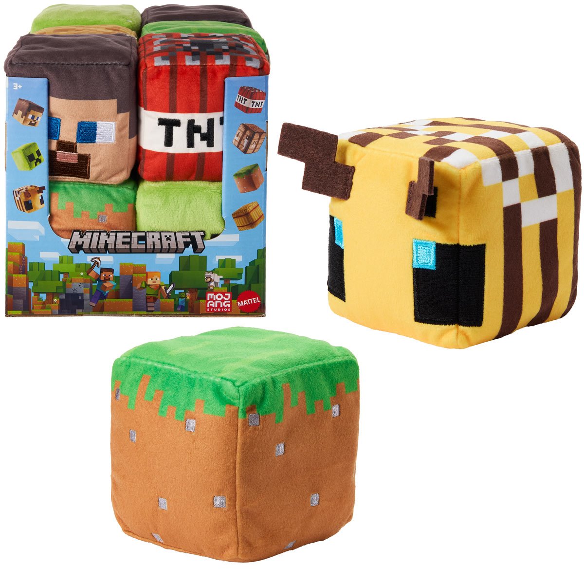 Minecraft Basic Block Plush Asst 2025 Mix A Case of 12