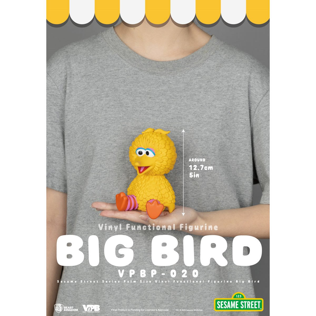 Sesame Street Series Big Bird VPBP-020 Palm Size Vinyl Functional Piggy Bank