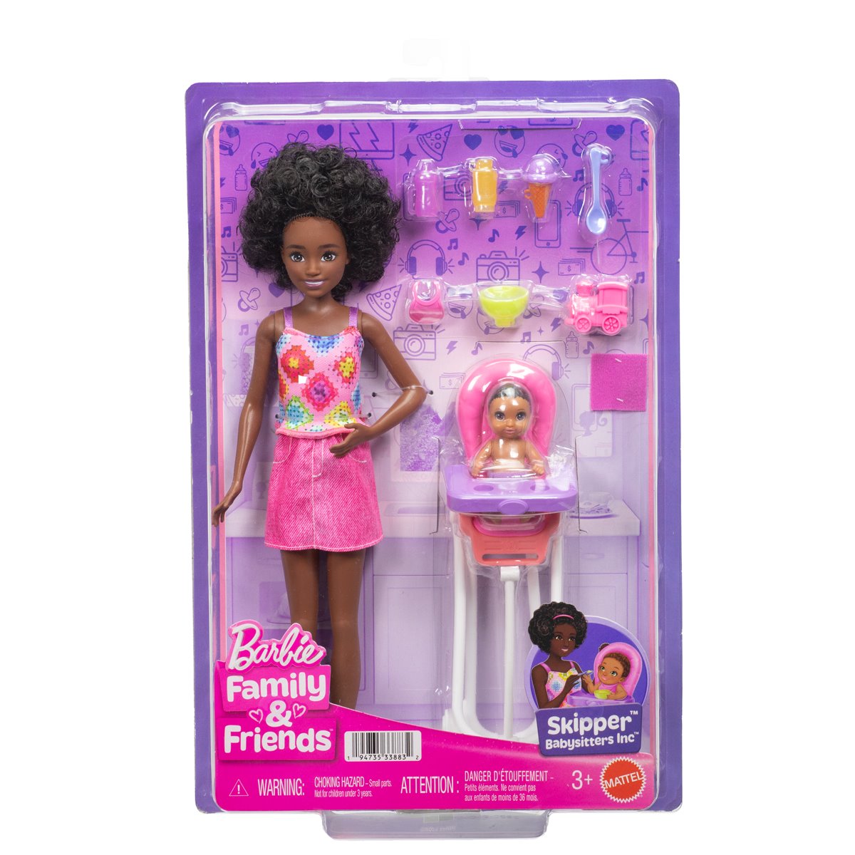 Barbie Family & Friends High Chair Playset and Doll