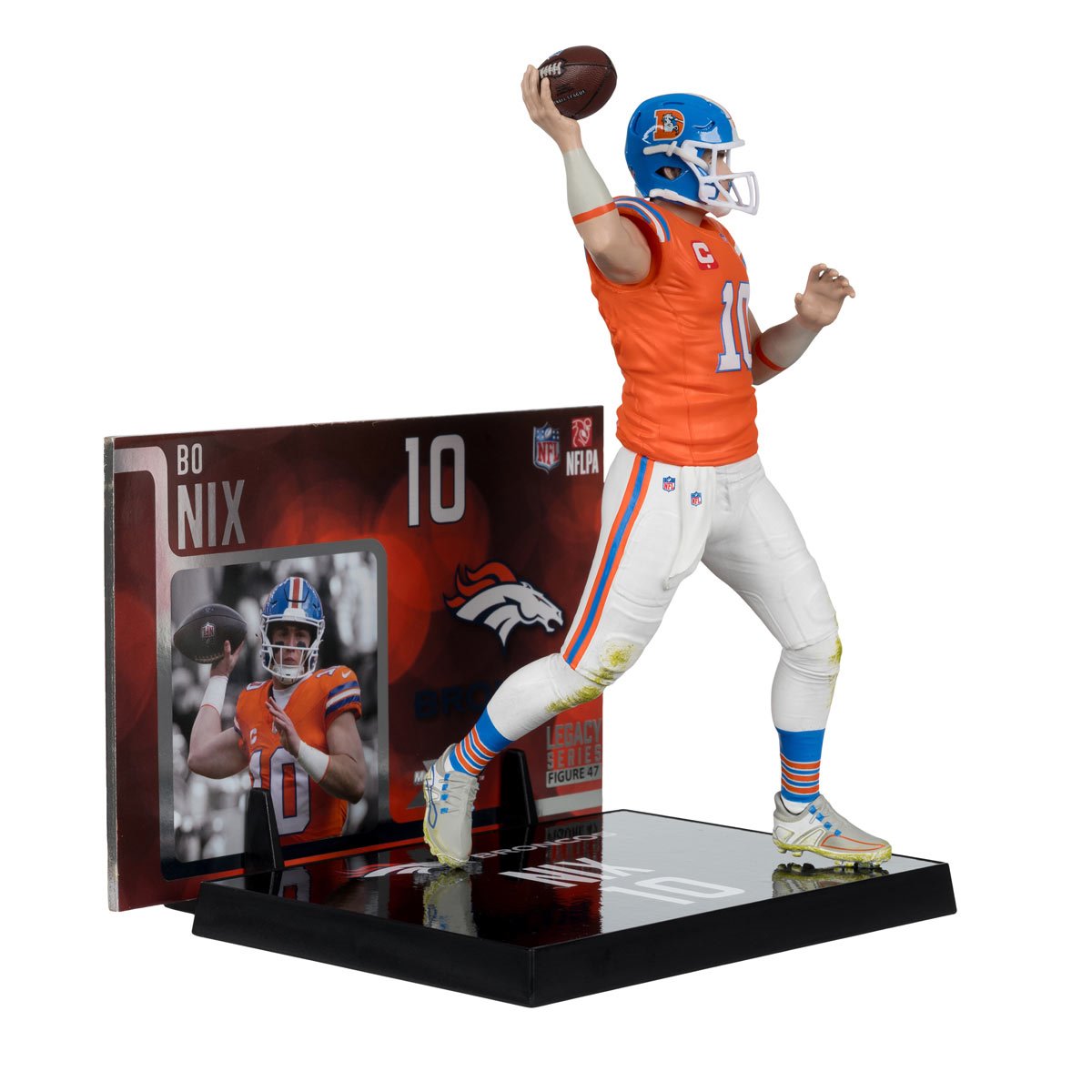 NFL SportsPicks 2025 Denver Broncos Bo Nix Classic Jersey 7-Inch Posed Figure