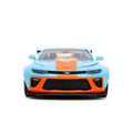 Bigtime Muscle 2016 Chevy Camaro SS Widebody Blue and Orange 1:24 Scale Die-Cast Metal Vehicle