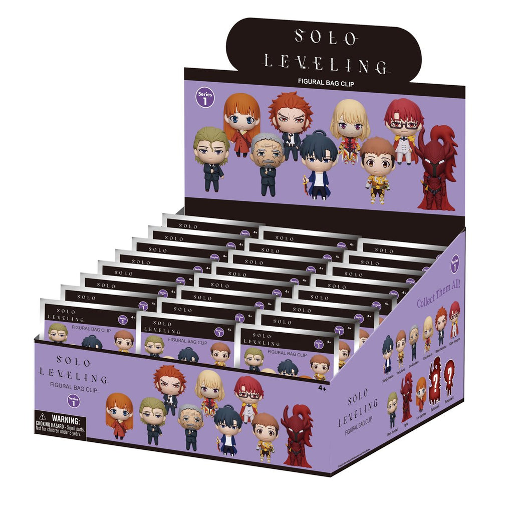 Solo Leveling 3D Foam Bag Clip Display Case of 24