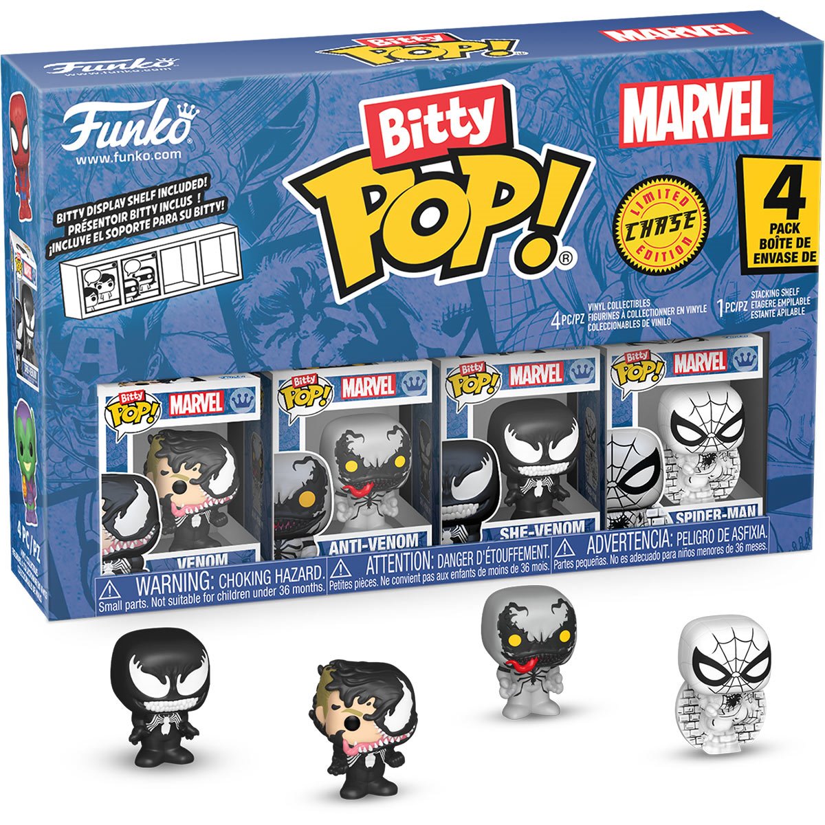 Spider-Man Venom Funko Bitty Pop! Mini-Figure 4-Pack