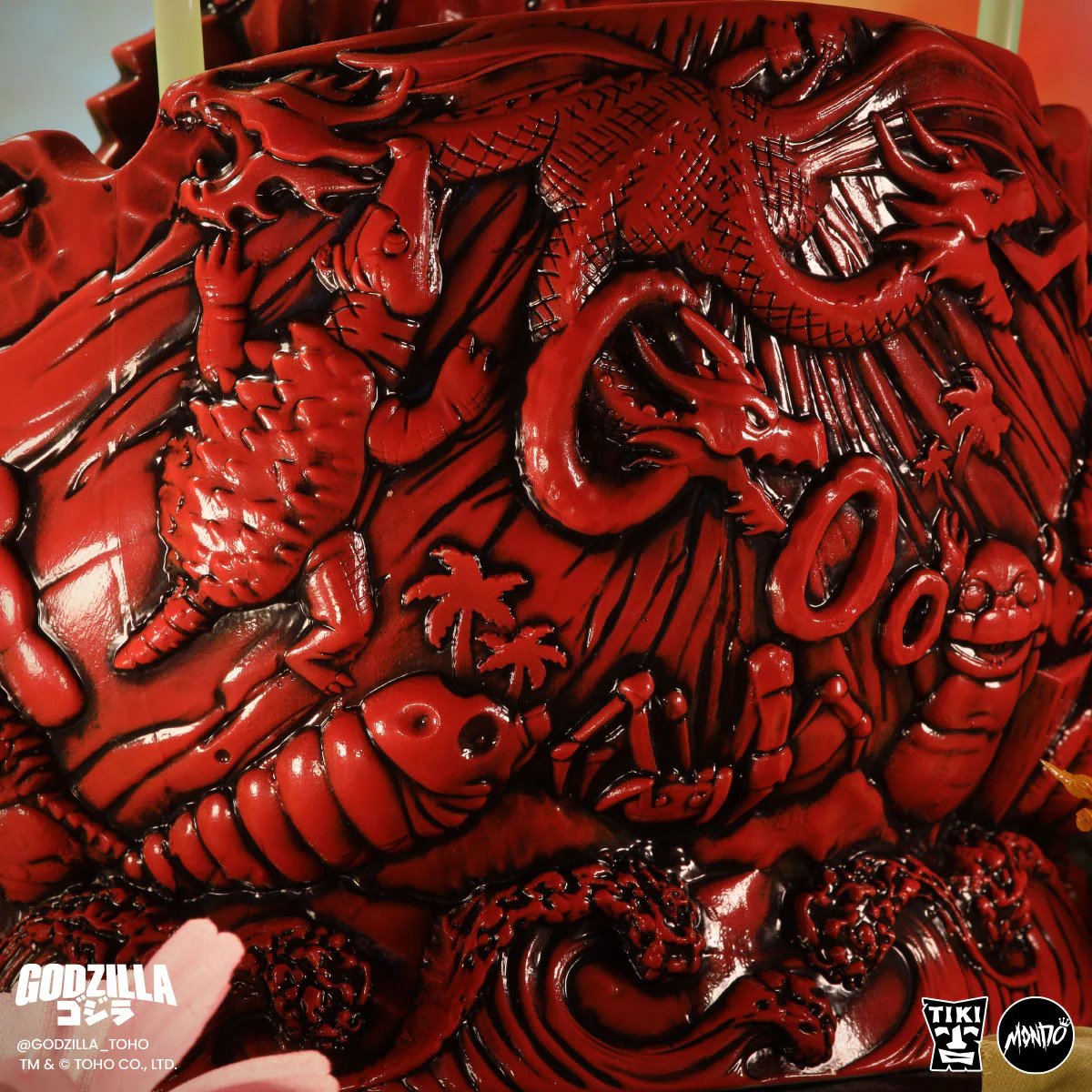 Destroy All Monsters Godzilla Fire Dragon Variant Limited Edition Tiki Scorpion Bowl