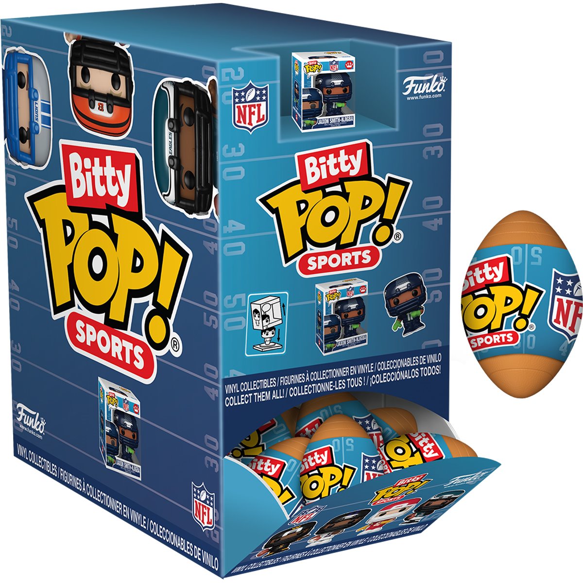 NFL Football Funko Bitty Pop! Mini-Figure - Random 6-Pack