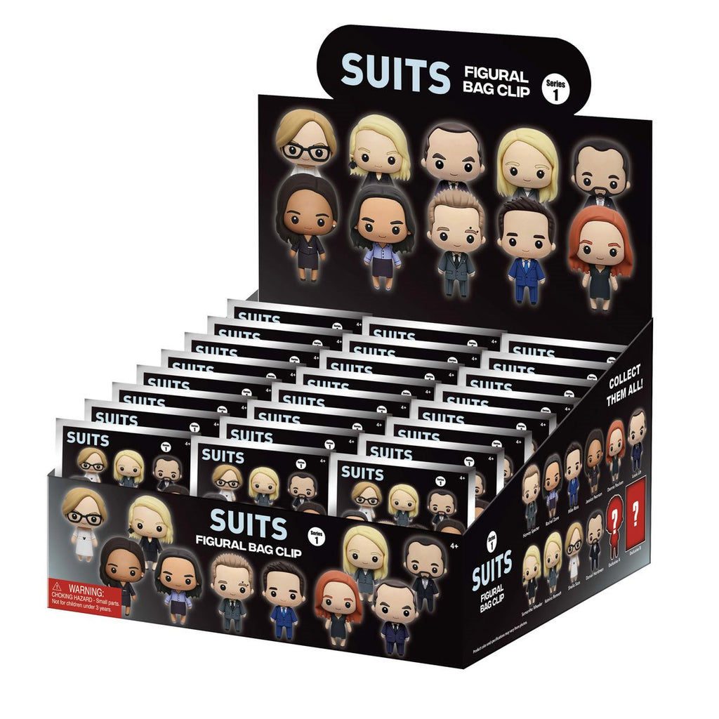 Suits 3D Foam Bag Clip Display Case of 24