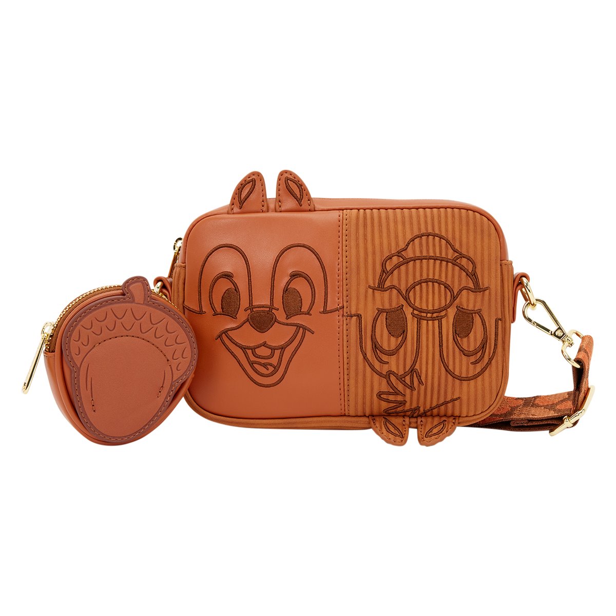 Chip 'n' Dale Corduroy Sling Crossbody Bag with Coin Bag