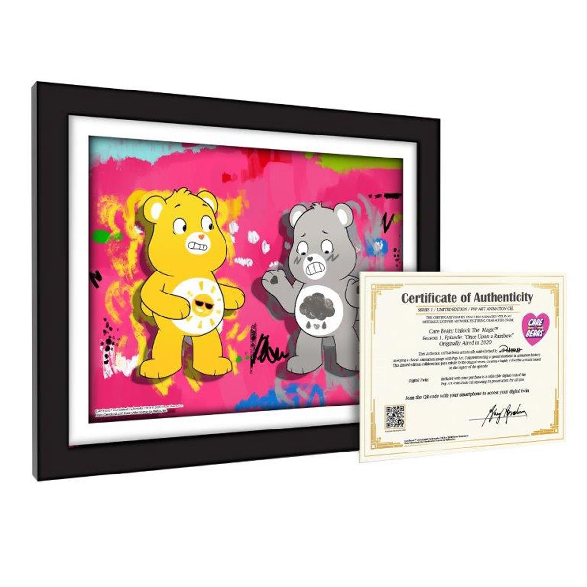 Care Bears Once Upon a Rainbow #1101 Animation Cel Artist Edition Framed Art Print