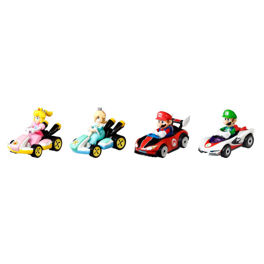 Mario Kart Hot Wheels 2025 Mix 3 Vehicle 4-Pack Case of 3