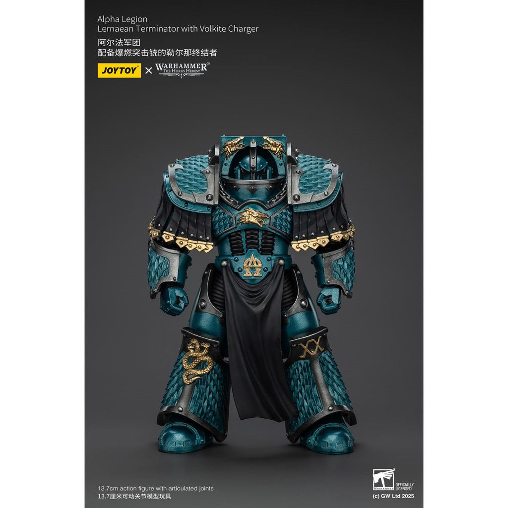 Joy Toy Warhammer The Horus Heresy Alpha Legion Lernaean Terminator with Volkite Charger 1:18 Scale Action Figure