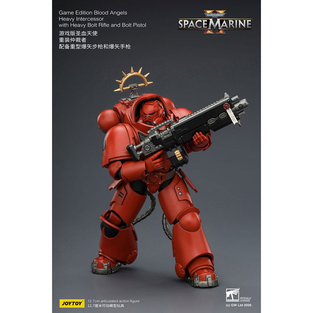 Joy Toy Warhammer 40K Space Marines Game Edition Blood Angels Heavy Intercessor Rifle & Pistol 1:18 Scale Action Figure